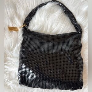Whiting and Davis Black metal Mesh Women's vintage Bag